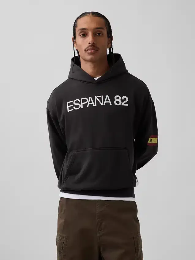 Felpa con cappuccio oversize in felpa Vintagesoft con motivi della Coppa del Mondo FIFA™