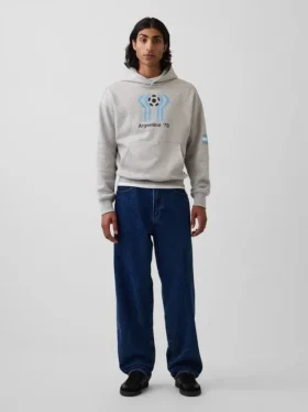 Felpa con cappuccio oversize in felpa Vintagesoft con motivi della Coppa del Mondo FIFA™