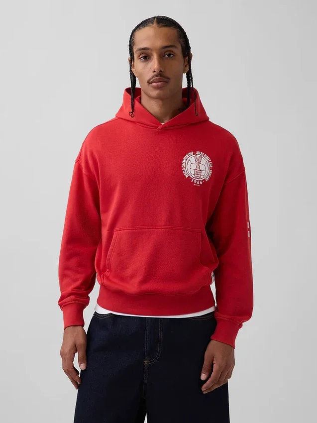 Felpa con cappuccio oversize in felpa Vintagesoft con motivi della Coppa del Mondo FIFA™
