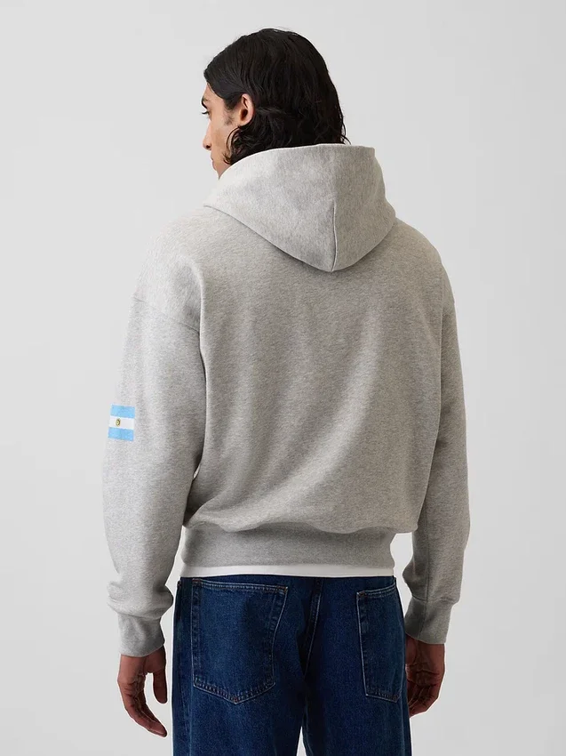 Felpa con cappuccio oversize in felpa Vintagesoft con motivi della Coppa del Mondo FIFA™