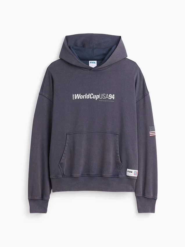 Felpa con cappuccio oversize in felpa Vintagesoft con motivi della Coppa del Mondo FIFA™