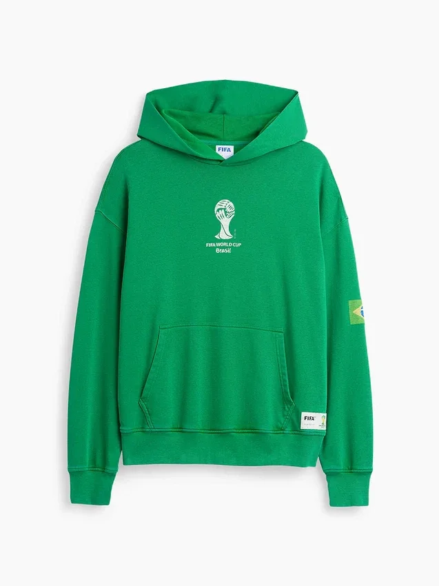 Felpa con cappuccio oversize in felpa Vintagesoft con motivi della Coppa del Mondo FIFA™