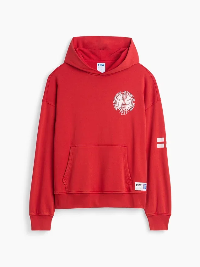 Felpa con cappuccio oversize in felpa Vintagesoft con motivi della Coppa del Mondo FIFA™