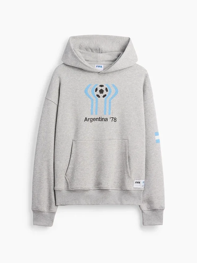 Felpa con cappuccio oversize in felpa Vintagesoft con motivi della Coppa del Mondo FIFA™