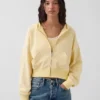 Felpa con cappuccio oversize in felpa Vintagesoft con zip a cuneo