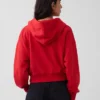 Felpa con cappuccio oversize in felpa Vintagesoft con zip a cuneo