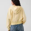 Felpa con cappuccio oversize in felpa Vintagesoft con zip a cuneo