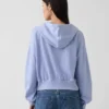 Felpa con cappuccio oversize in felpa Vintagesoft con zip a cuneo