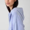 Felpa con cappuccio oversize in felpa Vintagesoft con zip a cuneo