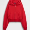 Felpa con cappuccio oversize in felpa Vintagesoft con zip a cuneo