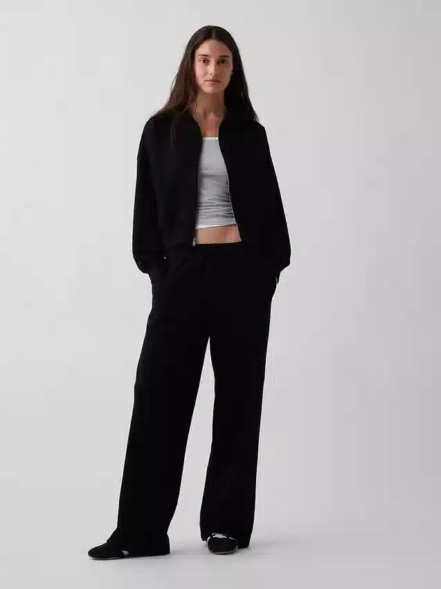 Felpa con cappuccio oversize in felpa Vintagesoft con zip a cuneo