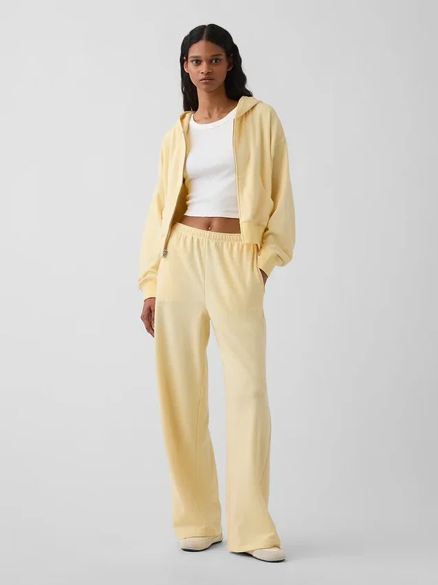 Felpa con cappuccio oversize in felpa Vintagesoft con zip a cuneo
