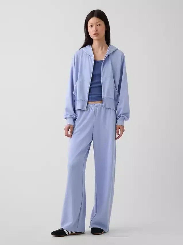 Pantaloni della tuta larghi in felpa Vintagesoft a vita media