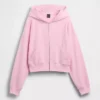 Felpa con cappuccio oversize in felpa Vintagesoft con zip a cuneo