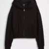 Felpa con cappuccio oversize in felpa Vintagesoft con zip a cuneo