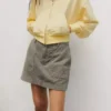 Felpa con cappuccio oversize in felpa Vintagesoft con zip a cuneo