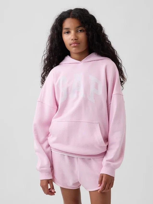 Felpa con cappuccio oversize in felpa Vintagesoft per bambini