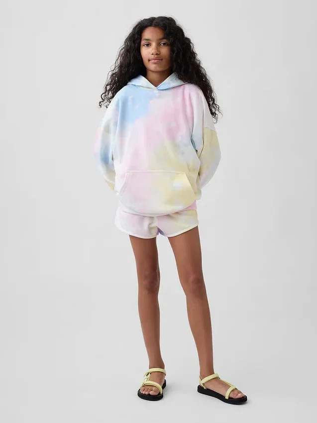 Felpa con cappuccio oversize in felpa Vintagesoft per bambini