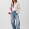 Felpa con cappuccio oversize in misto cotone CashSoft con punto Shaker e zip