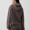 Felpa con cappuccio oversize in misto cotone CashSoft con punto Shaker e zip
