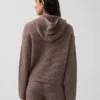 Felpa con cappuccio oversize in misto cotone CashSoft con punto Shaker e zip