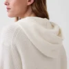 Felpa con cappuccio oversize in misto cotone CashSoft con punto Shaker e zip