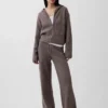 Felpa con cappuccio oversize in misto cotone CashSoft con punto Shaker e zip