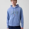 Felpa con cappuccio oversize in morbido tessuto vintage con logo Americana