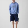Felpa con cappuccio oversize in morbido tessuto vintage con logo Americana