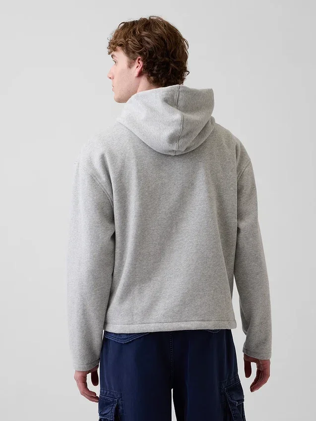 Felpa con cappuccio oversize in morbido tessuto vintage con logo Americana