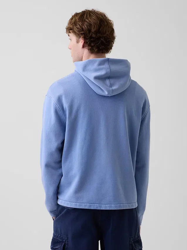Felpa con cappuccio oversize in morbido tessuto vintage con logo Americana