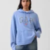 Felpa con cappuccio oversize in morbido tessuto vintage con logo Americana