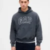 Felpa con cappuccio oversize per adulti con logo