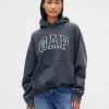Felpa con cappuccio oversize per adulti con logo