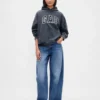 Felpa con cappuccio oversize per adulti con logo