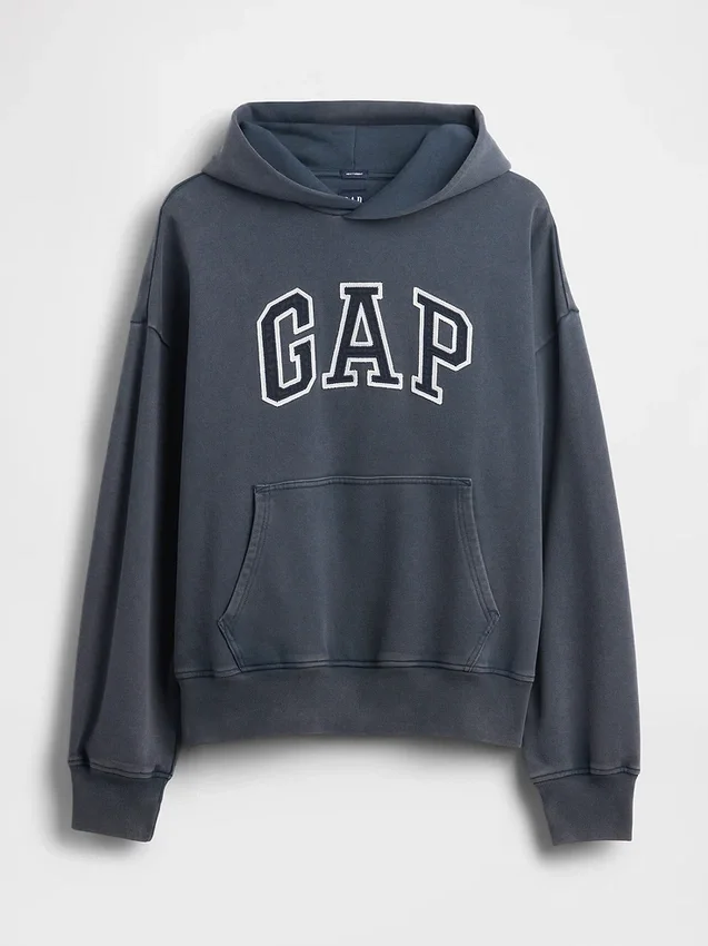 Felpa con cappuccio oversize per adulti con logo