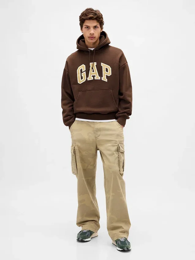 Felpa con cappuccio oversize per adulti in felpa francese extra pesante con logo