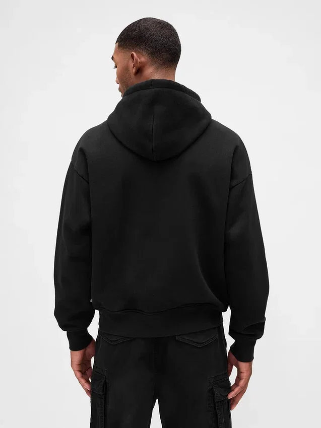 Felpa con cappuccio oversize per adulti in felpa francese extra pesante con logo