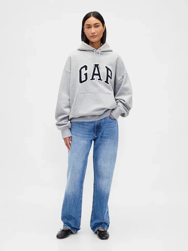 Felpa con cappuccio oversize per adulti in felpa francese extra pesante con logo