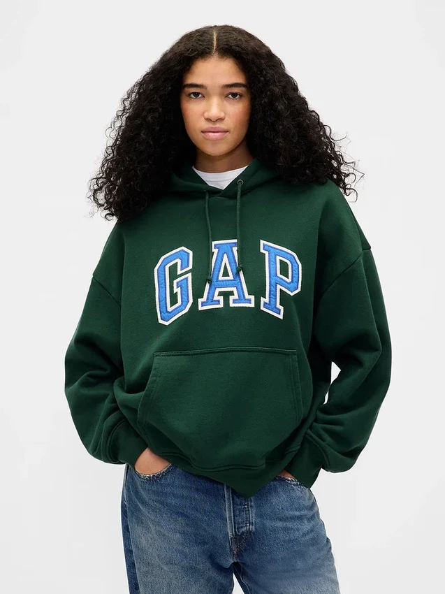 Felpa con cappuccio oversize per adulti in felpa francese extra pesante con logo