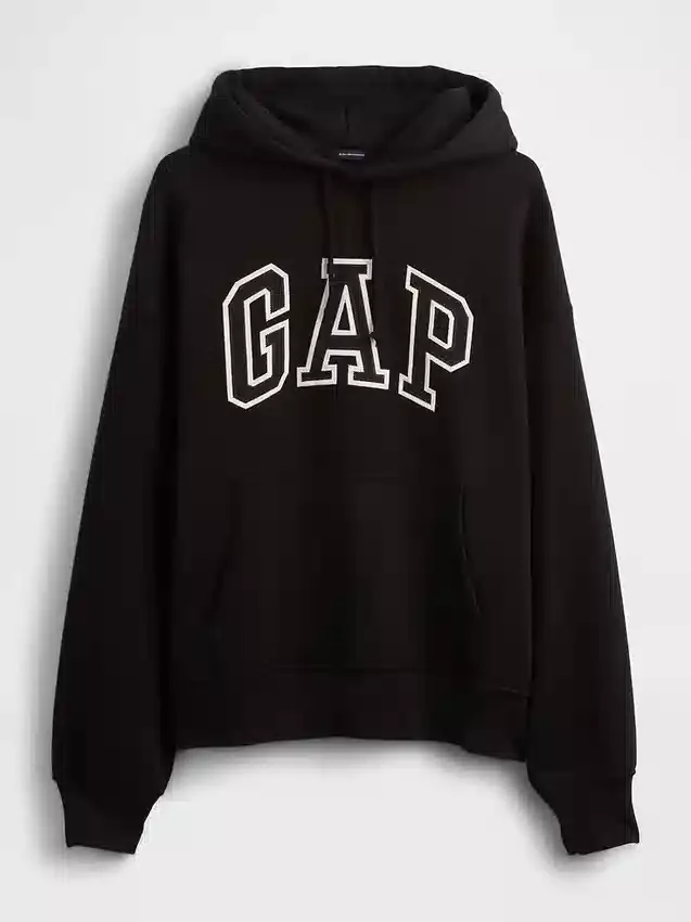 Felpa con cappuccio oversize per adulti in felpa francese extra pesante con logo