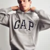 Felpa con cappuccio oversize per adulti in felpa francese extra pesante con logo