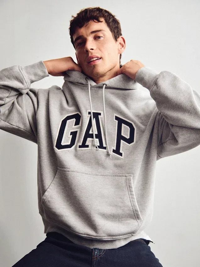 Felpa con cappuccio oversize per adulti in felpa francese extra pesante con logo