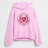 Felpa con cappuccio oversize per bambini Vintagesoft con logo a forma di cuore