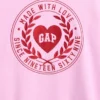 Felpa con cappuccio oversize per bambini Vintagesoft con logo a forma di cuore
