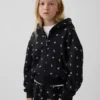 Felpa con cappuccio oversize per bambini Vintagesoft con logo e zip