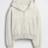 Felpa con cappuccio oversize per bambini Vintagesoft con logo e zip