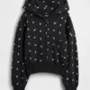 Felpa con cappuccio oversize per bambini Vintagesoft con logo e zip