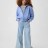 Felpa con cappuccio oversize per bambini Vintagesoft con logo e zip