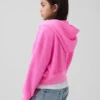 Felpa con cappuccio oversize per bambini Vintagesoft con logo e zip